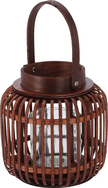FAROL BAMBÚ 16CM MARRÓN