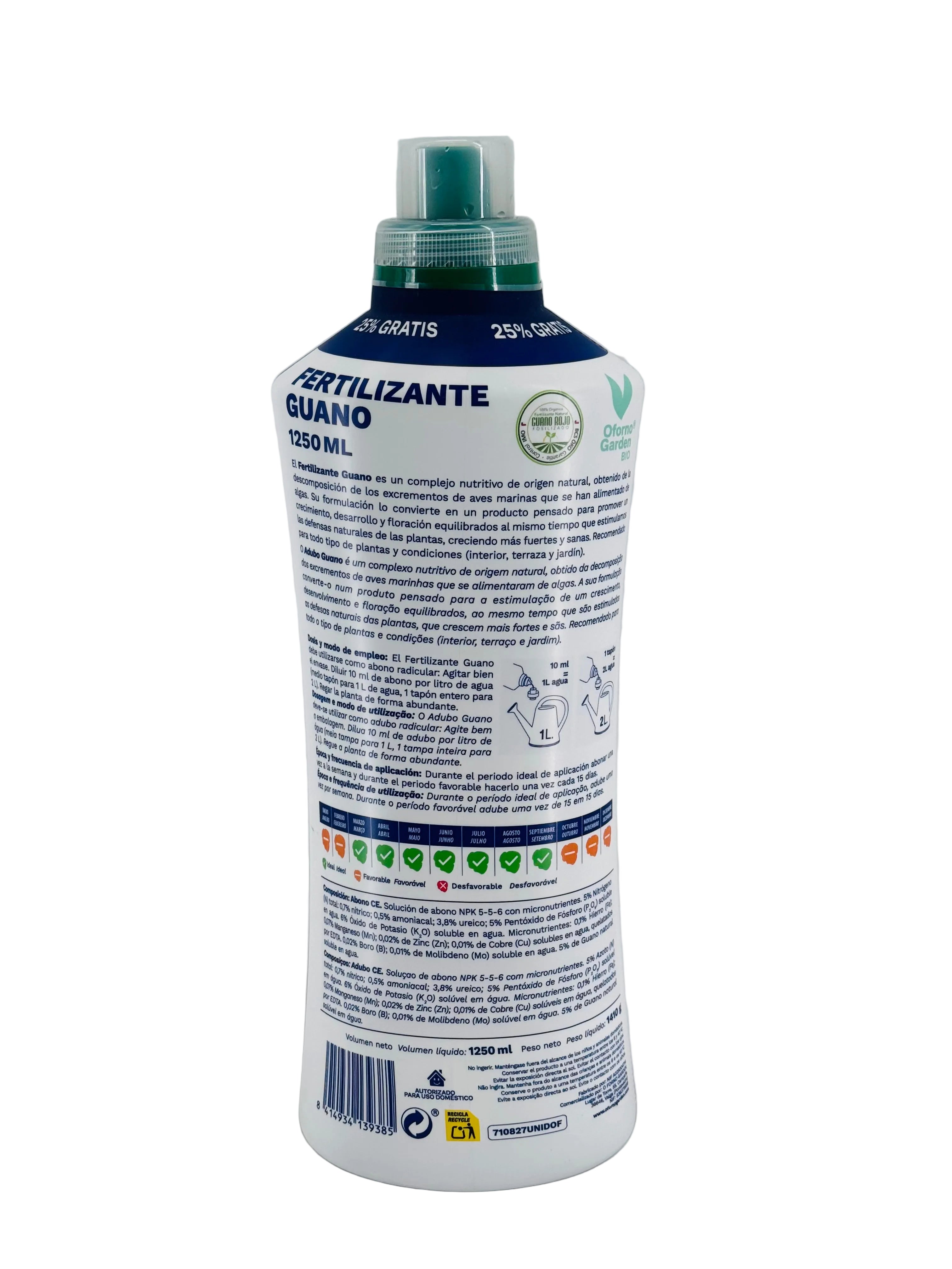 FERTILIZANTE GUANO BIO O FORNO 1250ML