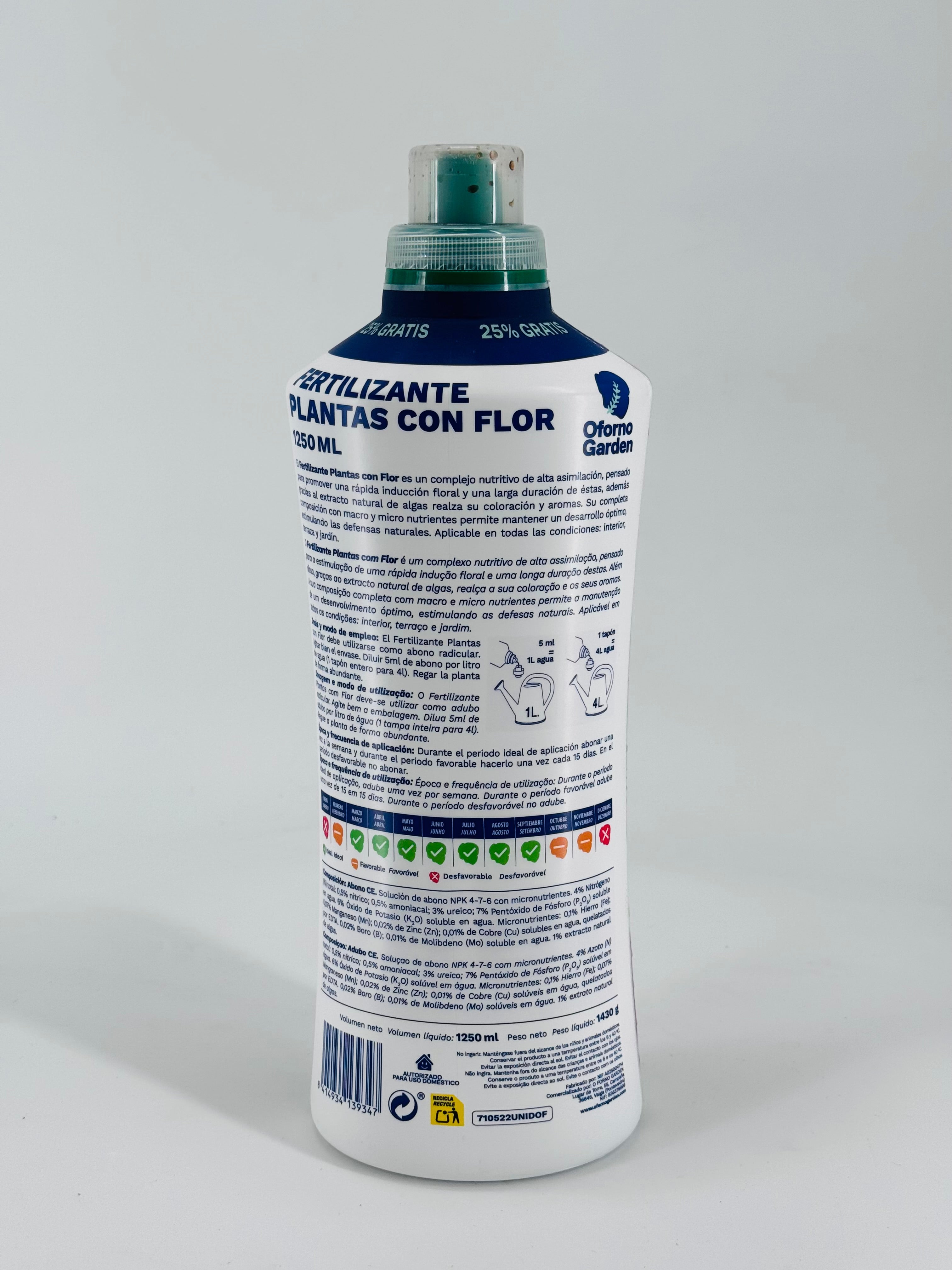 FERTILIZANTE PLANTAS DE FLOR O FORNO 1250ML