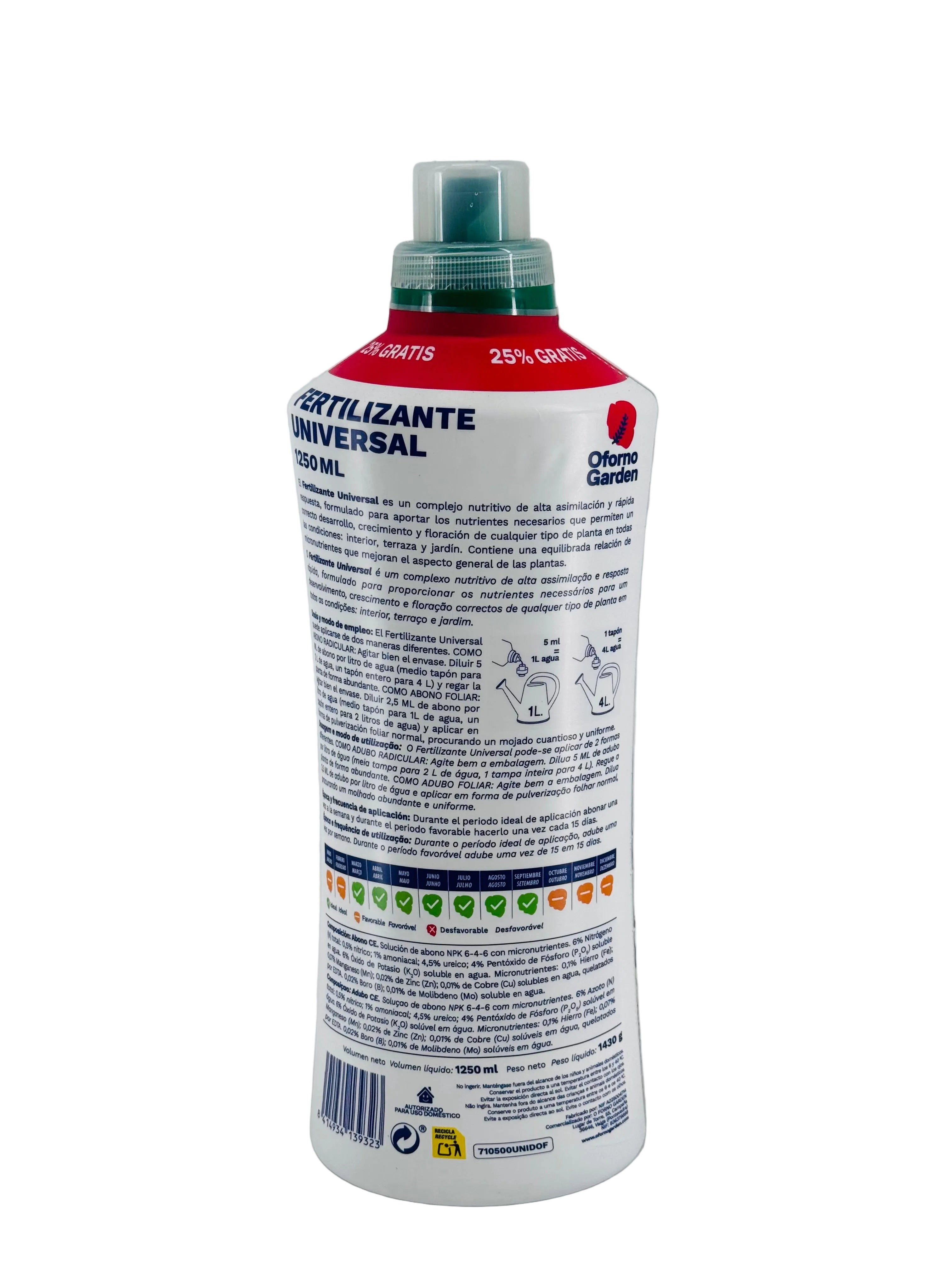 FERTILIZANTE UNIVERSAL O FORNO 1250ML