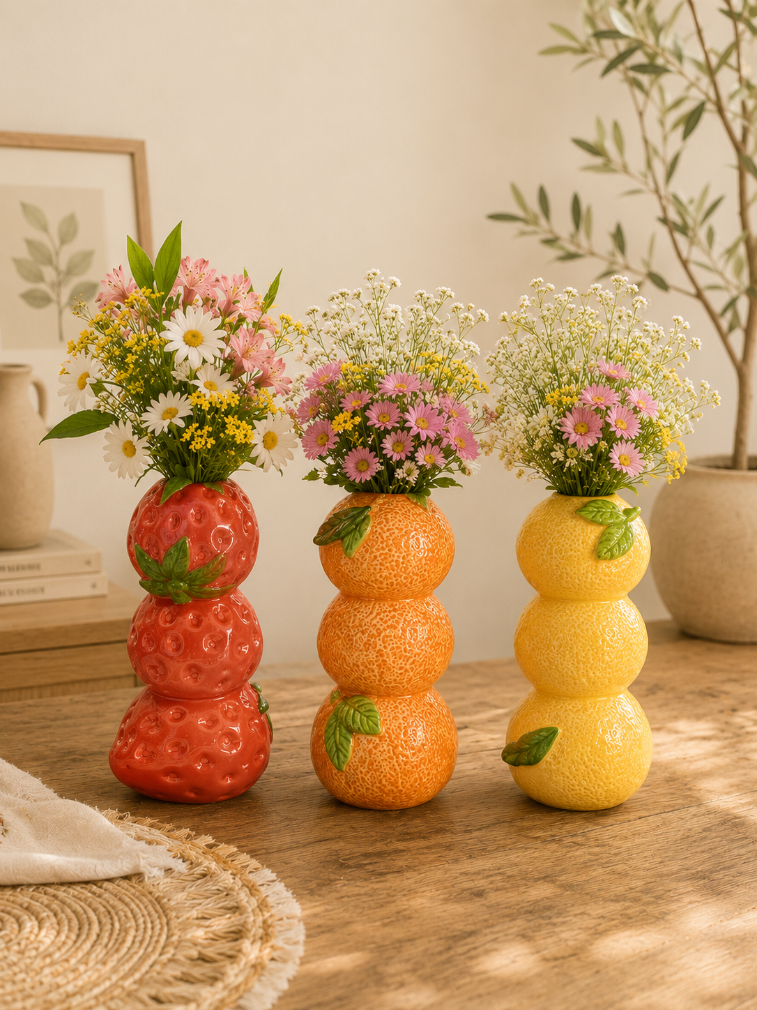 FORMA DE FRUTA DE JARRÓN 11X18CM 3ASS