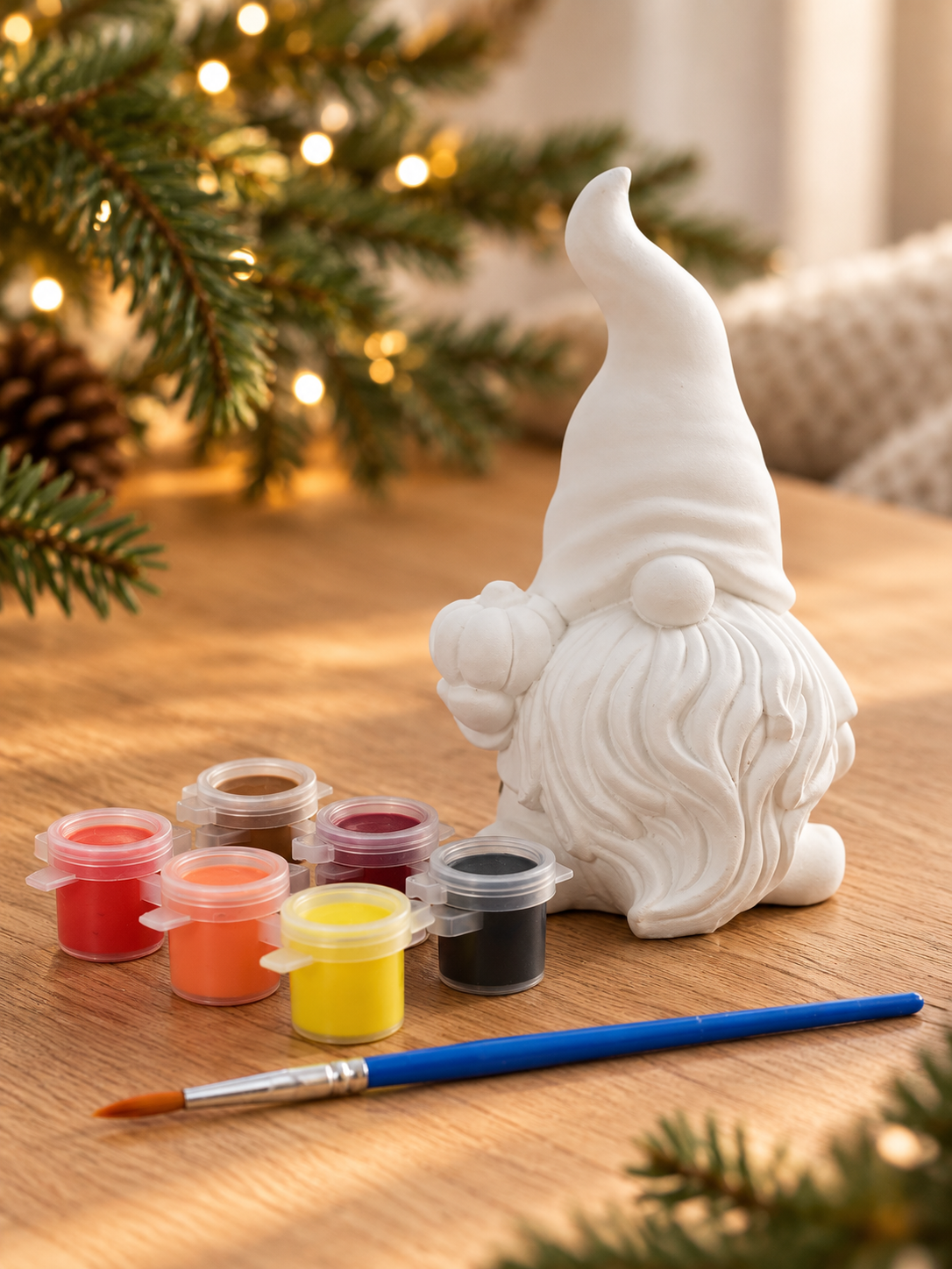 SET PARA PINTAR GNOMO NAVIDEÑO DE PLÁSTICO