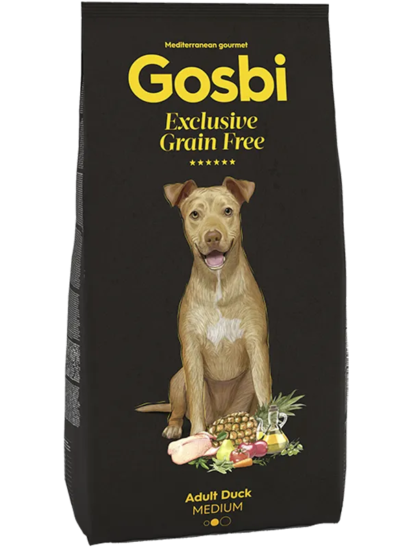 GOSBI GRAIN FREE ADULT DUCK(Pato) MEDIUM 3 KG
