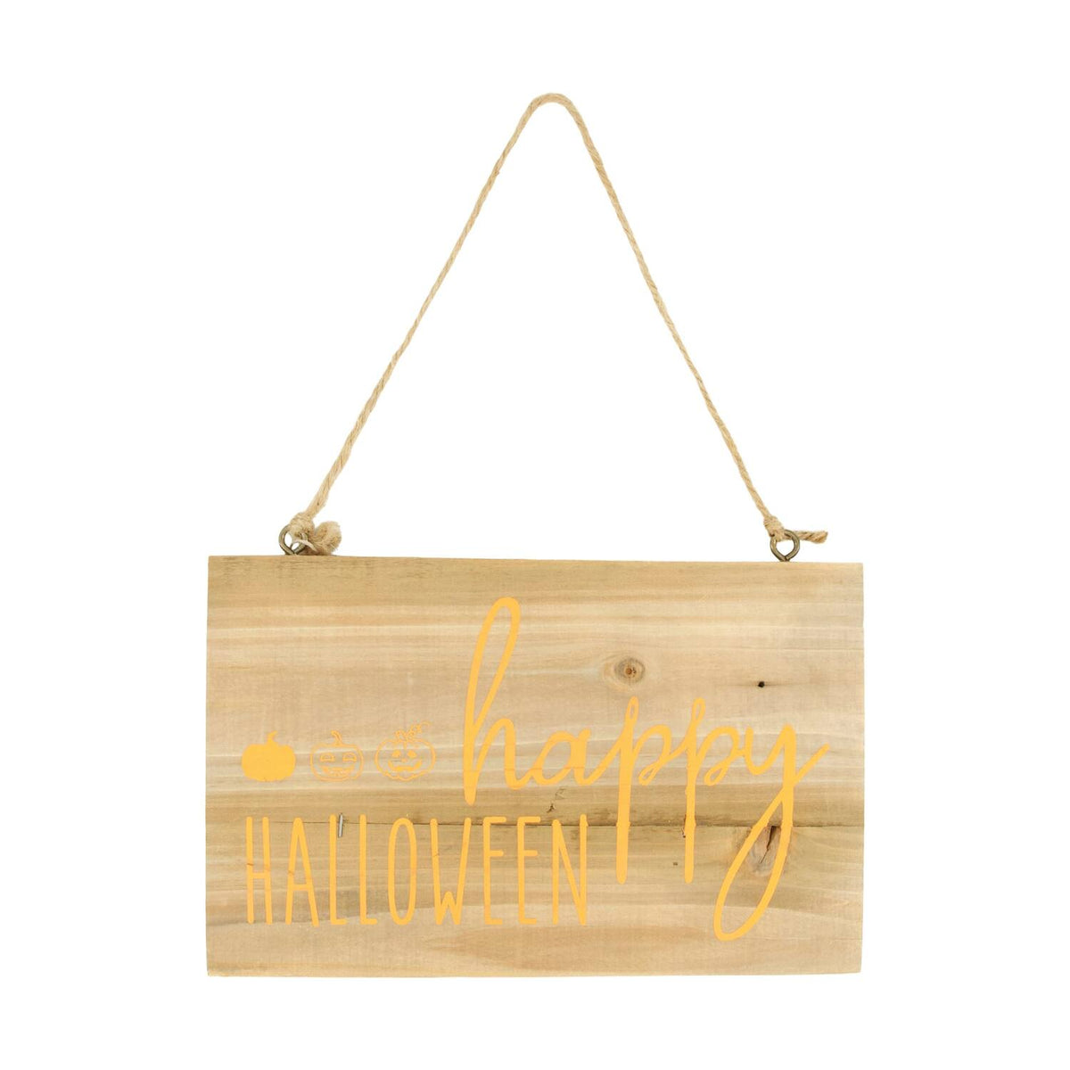 CARTEL DECORATIVO «HAPPY HALLOWEEN» ESTILO VINTAGE · 28 × 18 CM