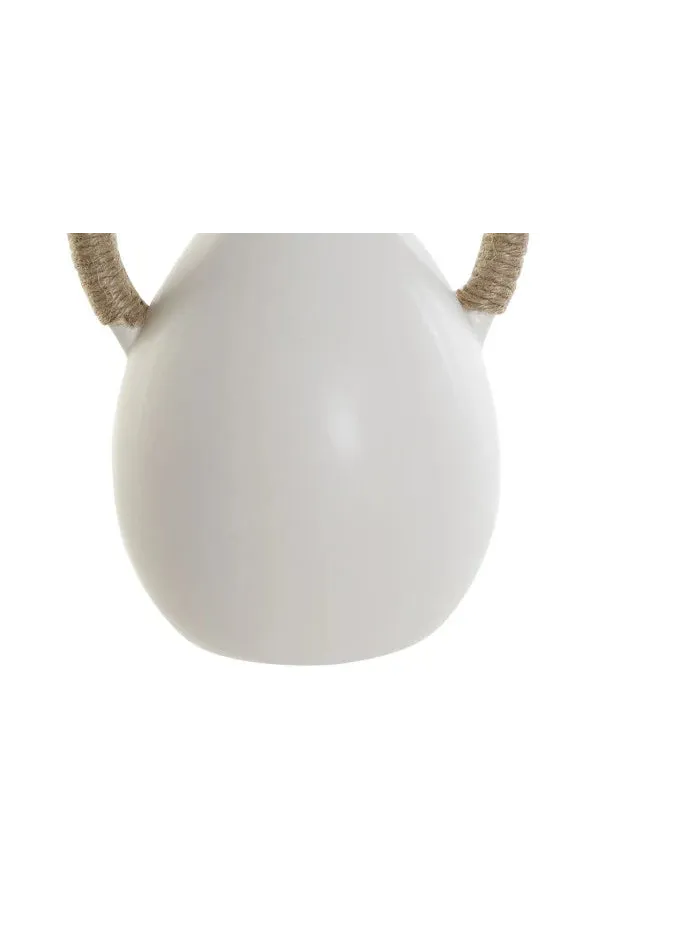 JARRON CERAMICA BLANCA 17X15X21.5 BLANCO