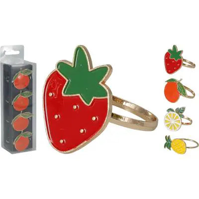 JUEGO DE ANILLOS DE SERVILLETA DE 4 PIEZAS 4 AS