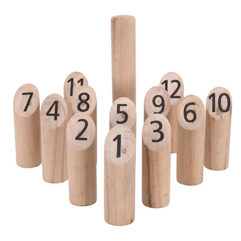 JUEGO KUBB 13 PIEZAS DE MADERA