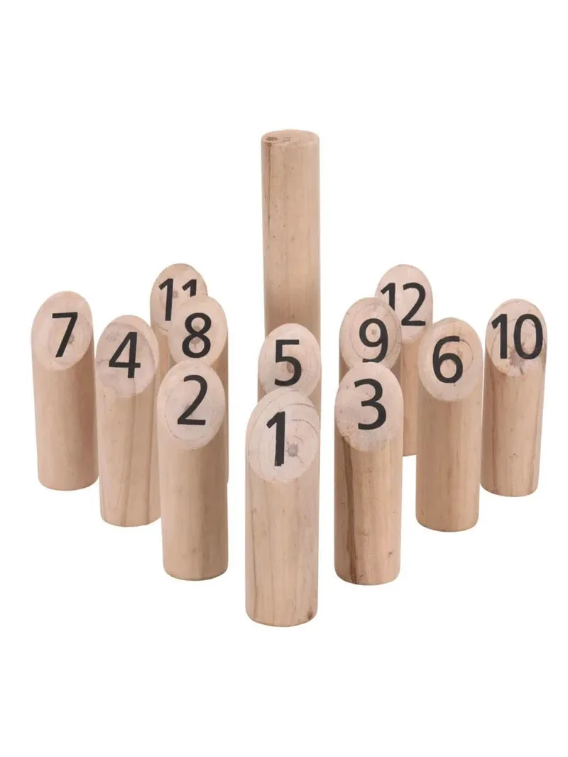JUEGO KUBB 13 PIEZAS DE MADERA
