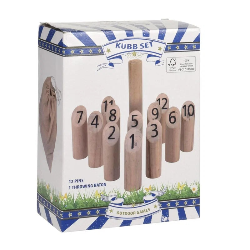 JUEGO KUBB 13 PIEZAS DE MADERA