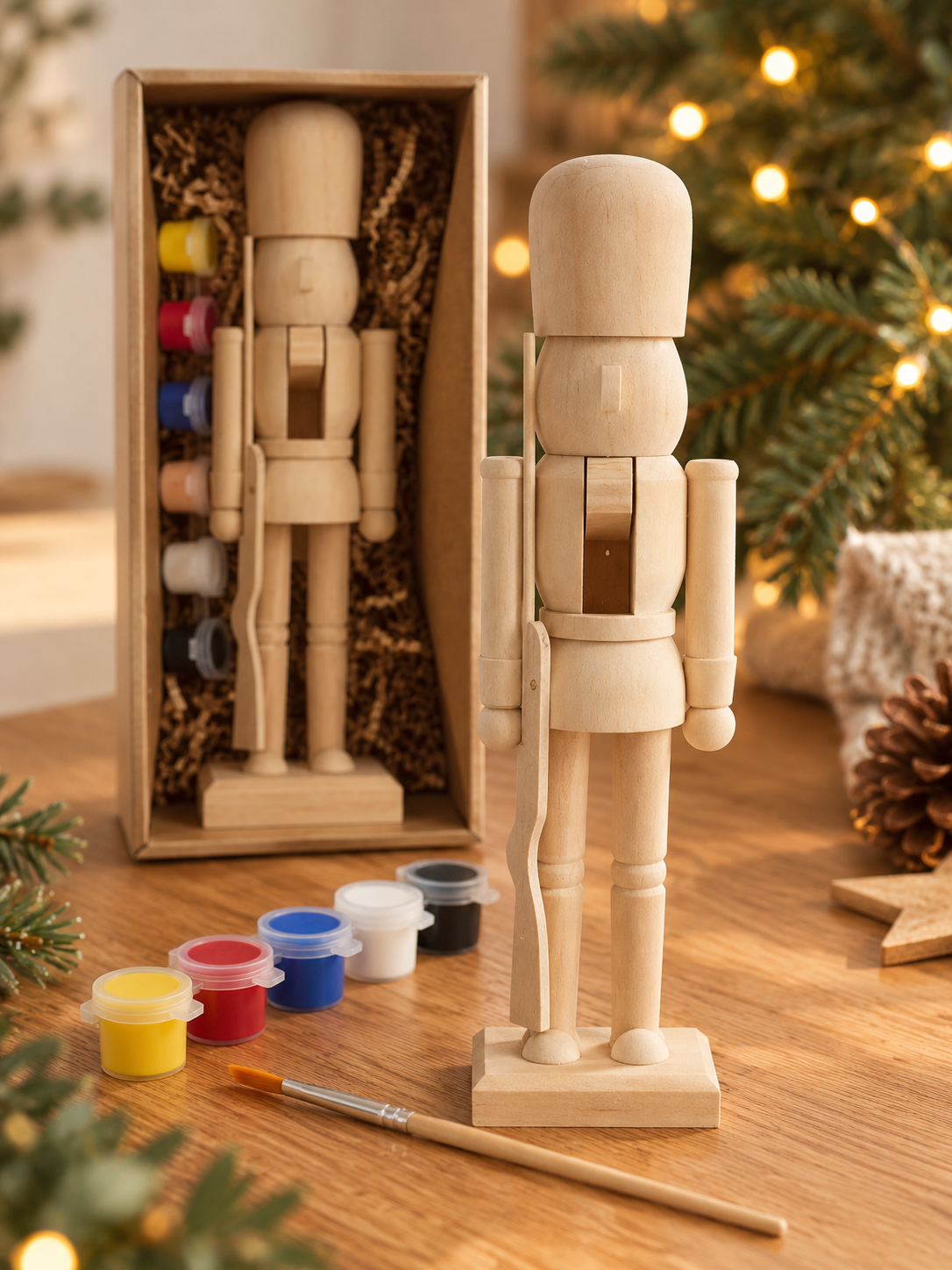 NUTCRACKER PINEWOOD DIY PAINTING FSC BLOND
