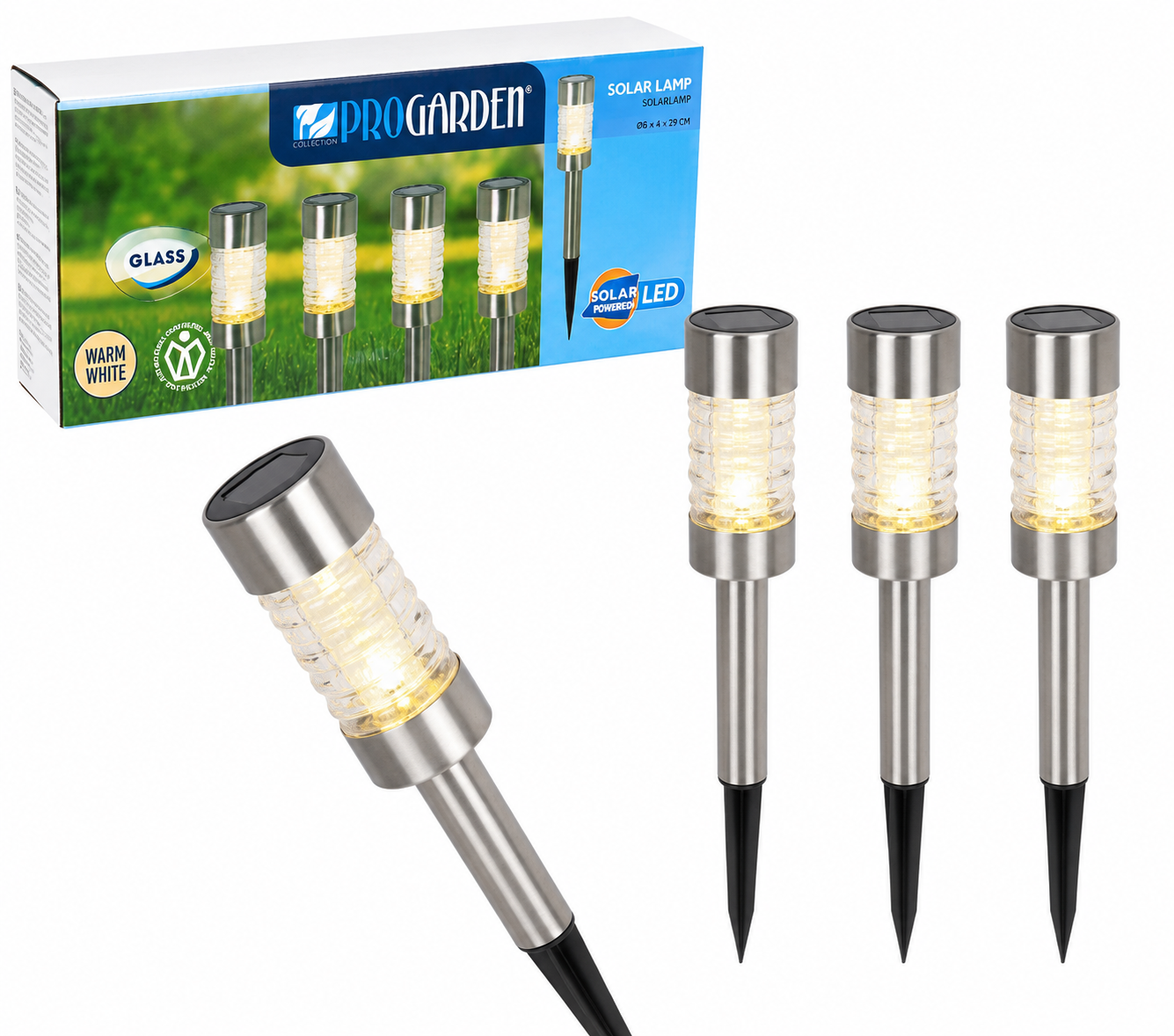 LUZ SOLAR SS GLASS DIA6XH26