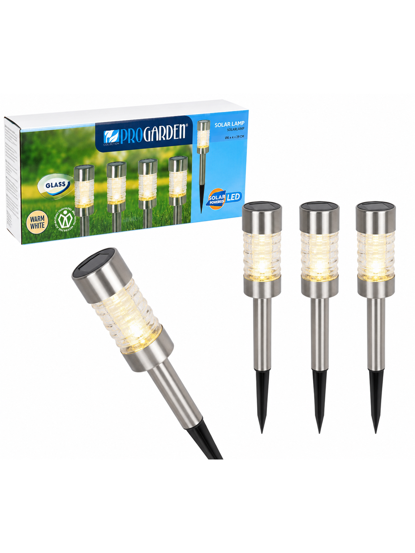 LUZ SOLAR SS GLASS DIA6XH26