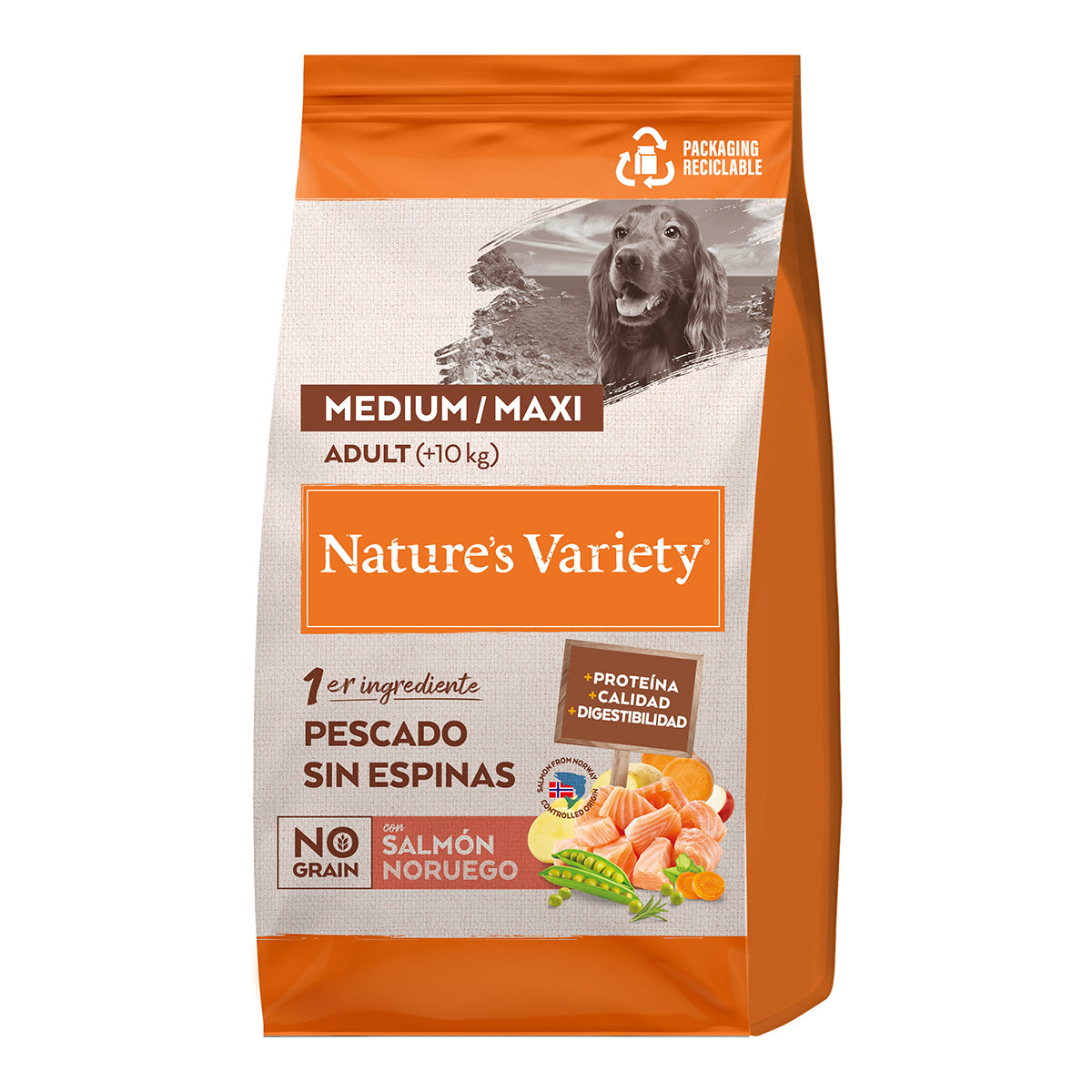 NVARIETY DOG NO GRAIN MED AD SALMN 3KG