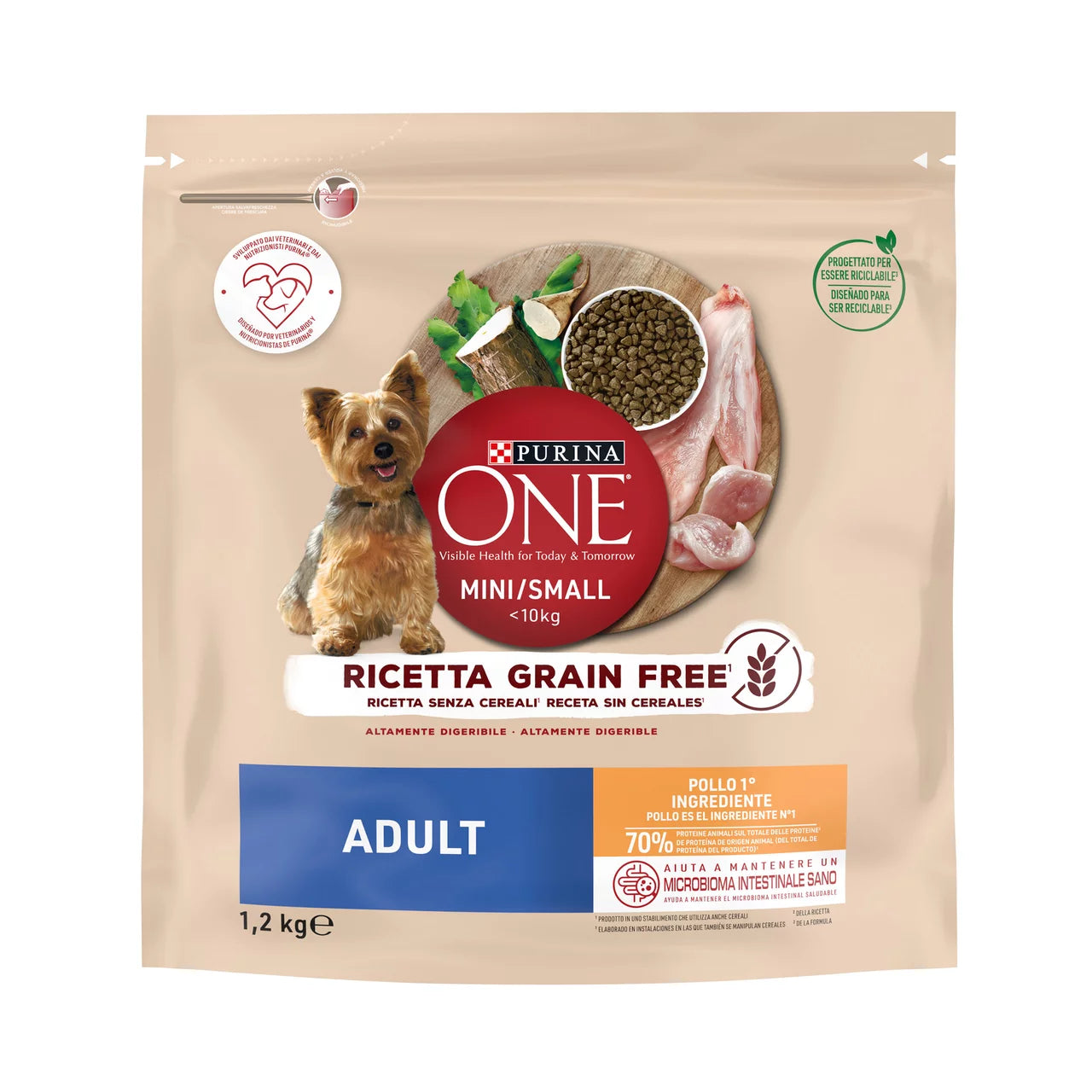 ONE MINI GRAIN FREE ADULT POLLO 1.2KG