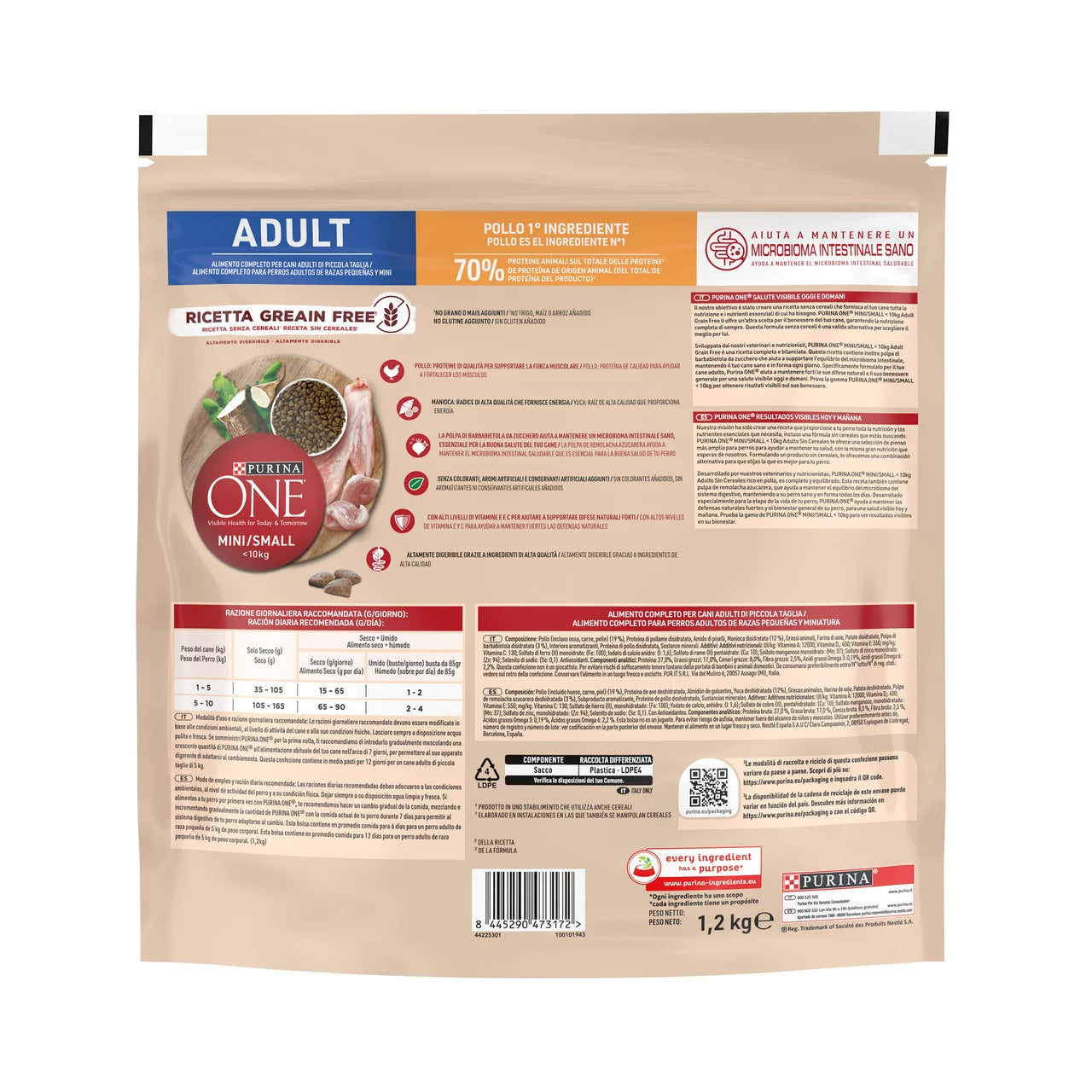 ONE MINI GRAIN FREE ADULT POLLO 1.2KG