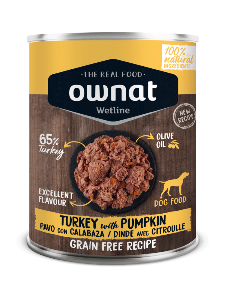 OWNAT WET DOG PAVO&CALABAZA 395 GR