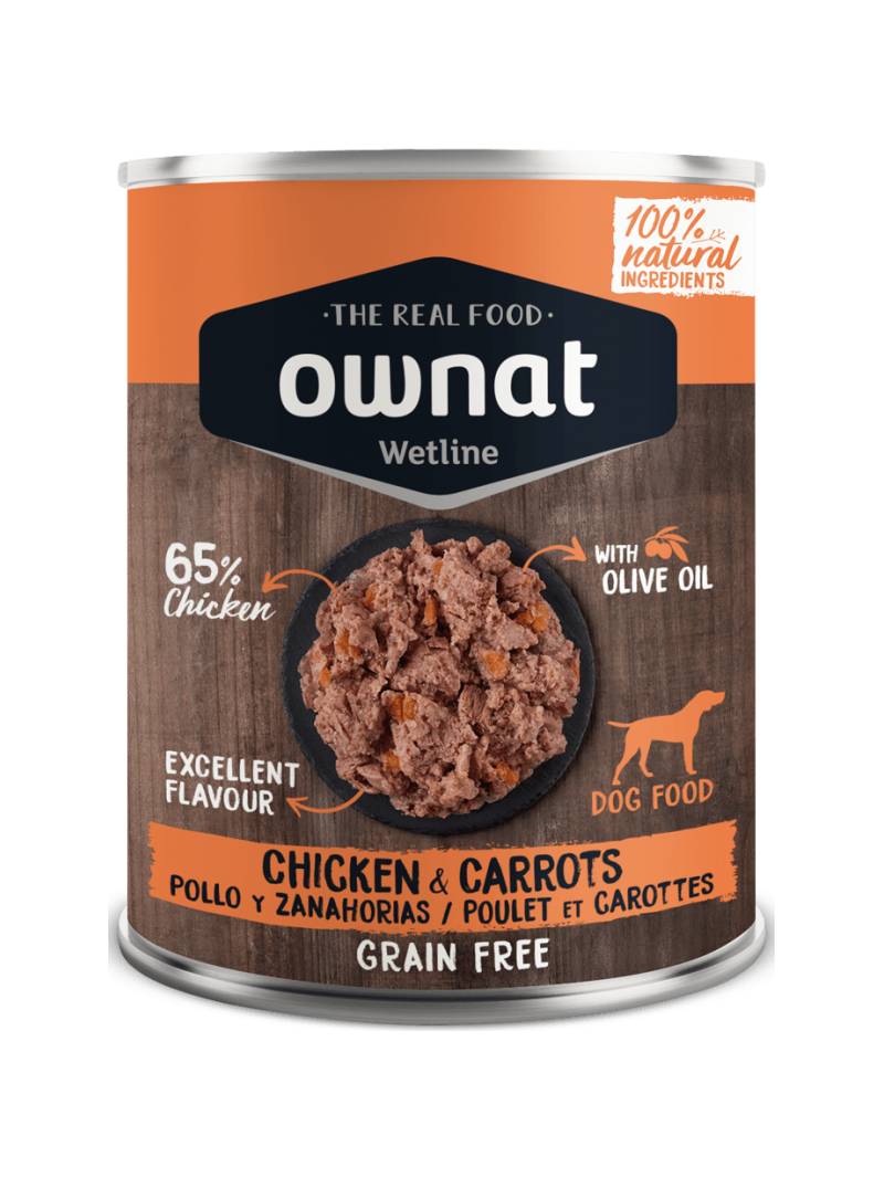 OWNAT WET DOG POLLO&ZANAHORIAS 395 GR