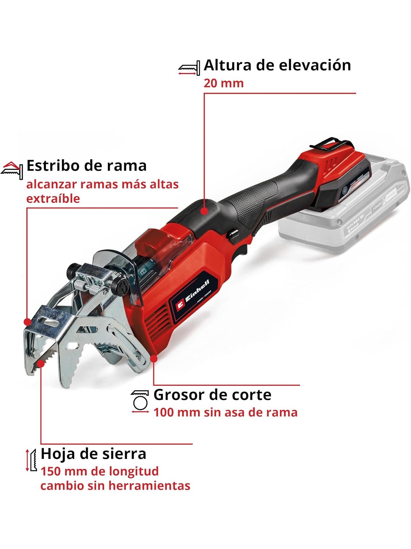 SIERRA SABLE PODADORA BATERIA GE-GS 18/150 Li-Solo