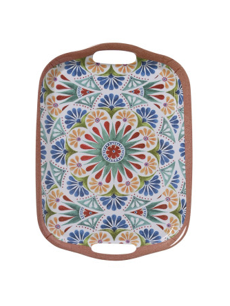 BANDEJA MELAMINA 36X26X2.5 MANDALA 2 SURT