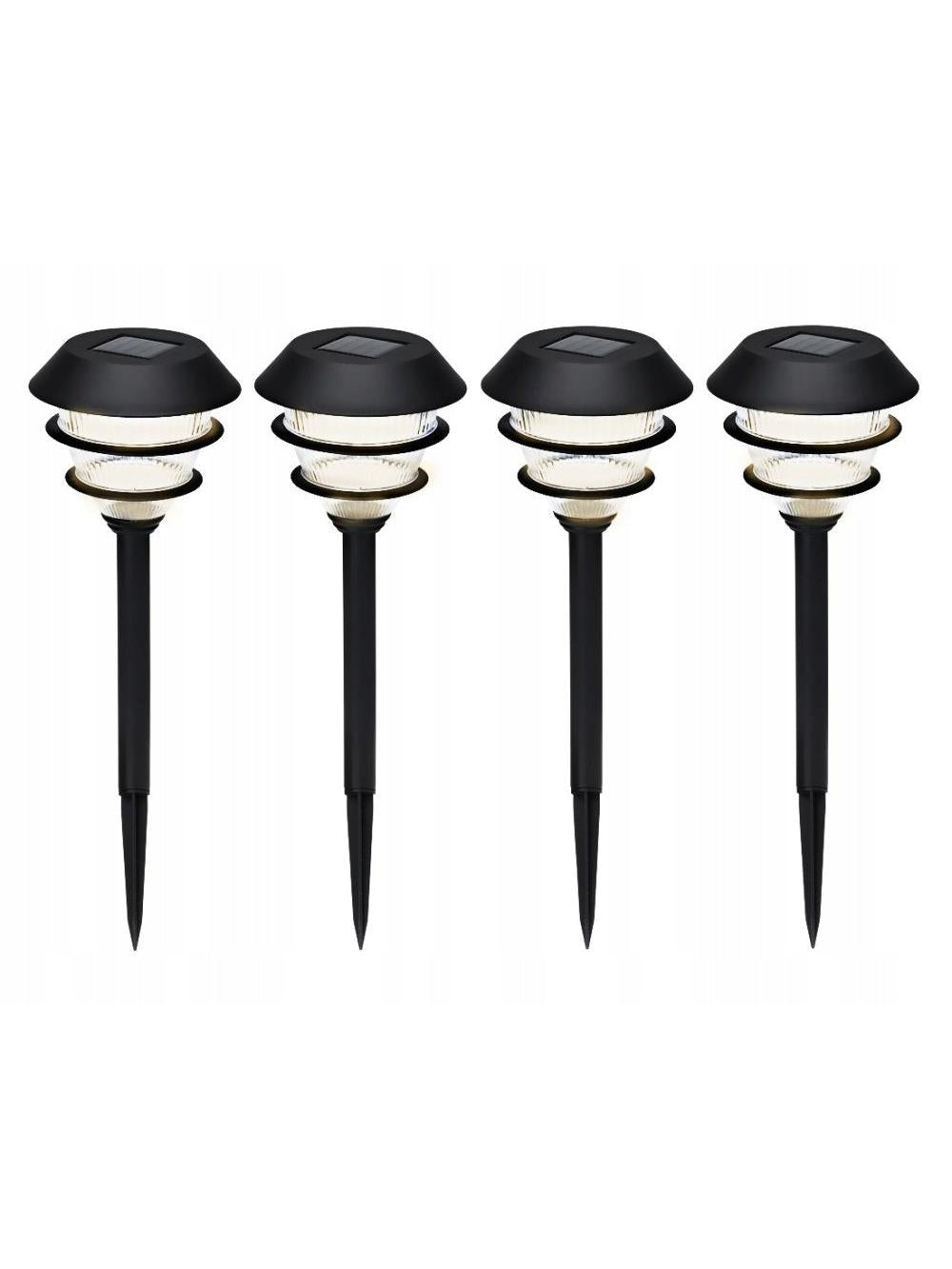 SOLAR LIGHT PP BLACK SET 4PCS