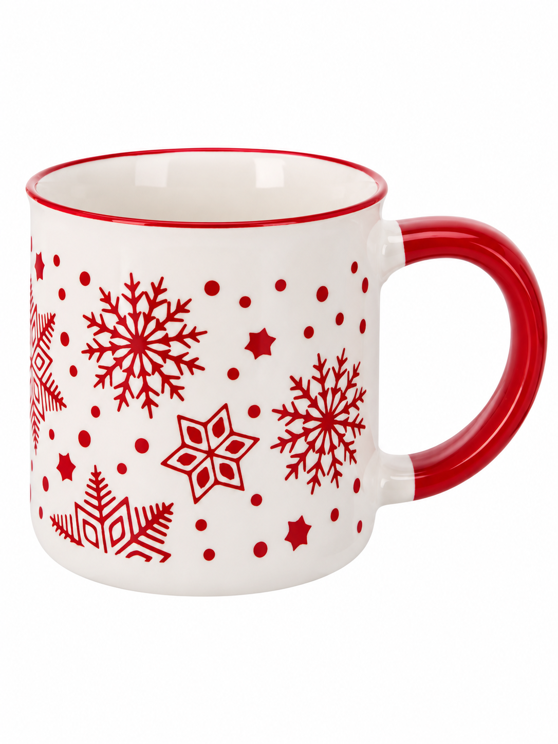 TAZA NAVIDEÑA BLANCA DE GRES DE 250ML