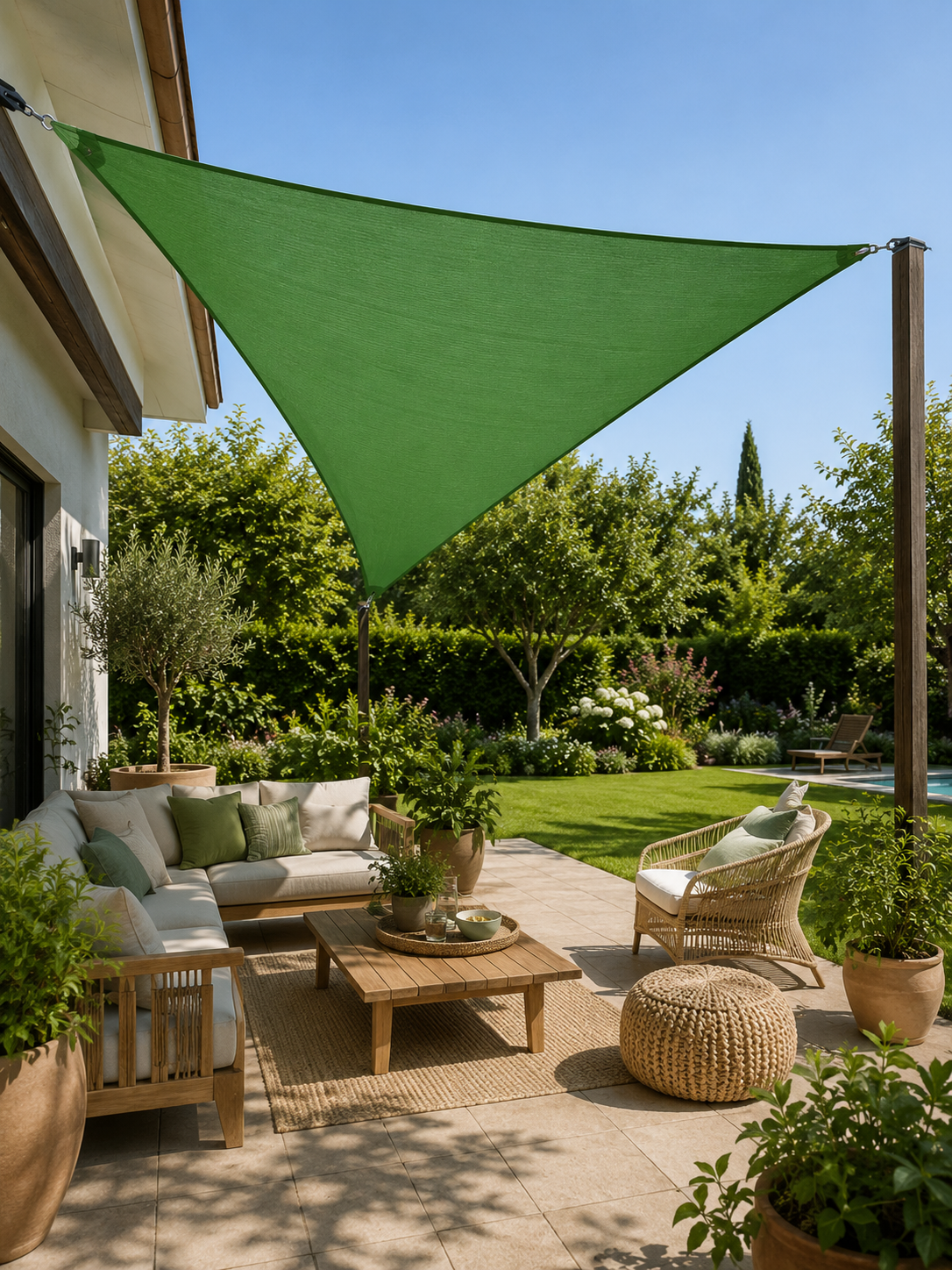 TOLDO VELA TRIANG VERDE 3.6X3.6M