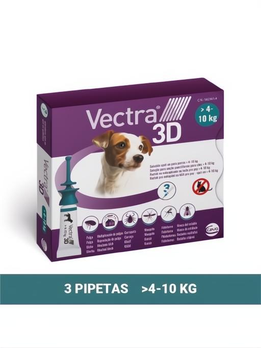 VECTRA 3D S PERRO 4-10KG 3PIP