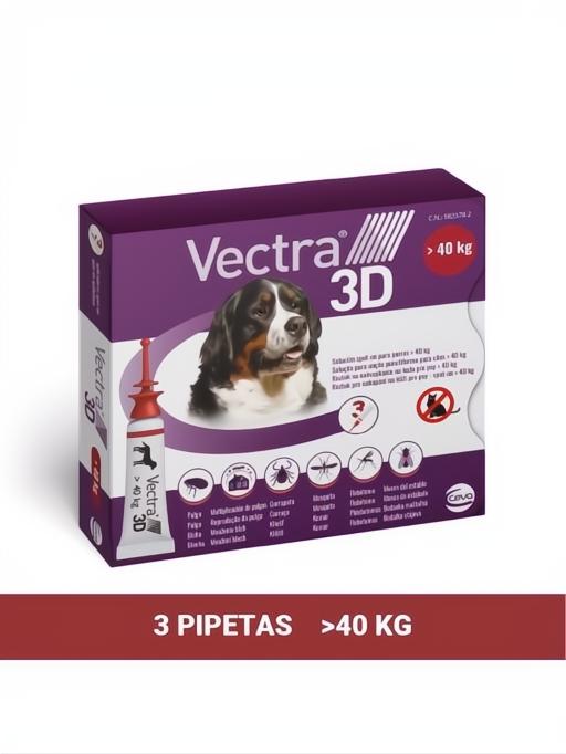 VECTRA 3D XL PERRO +40KG 3PIP