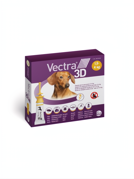 VECTRA 3D XS PERRO 1.5-4KG 3PIP