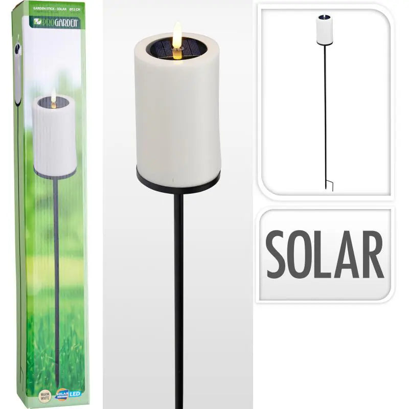 VELA SOLAR CON ESTACA 7,5x115 CM