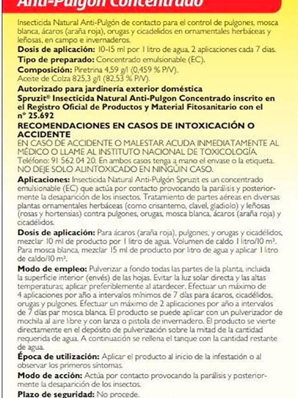 INSECTICIDA NATURAL ANTI PULGÓN CONC. 100ML