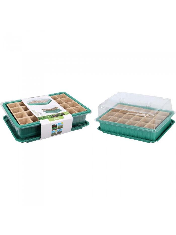 SET DE BANDEJA DE SEMBRADORA 5 PIEZAS 24 MACETAS