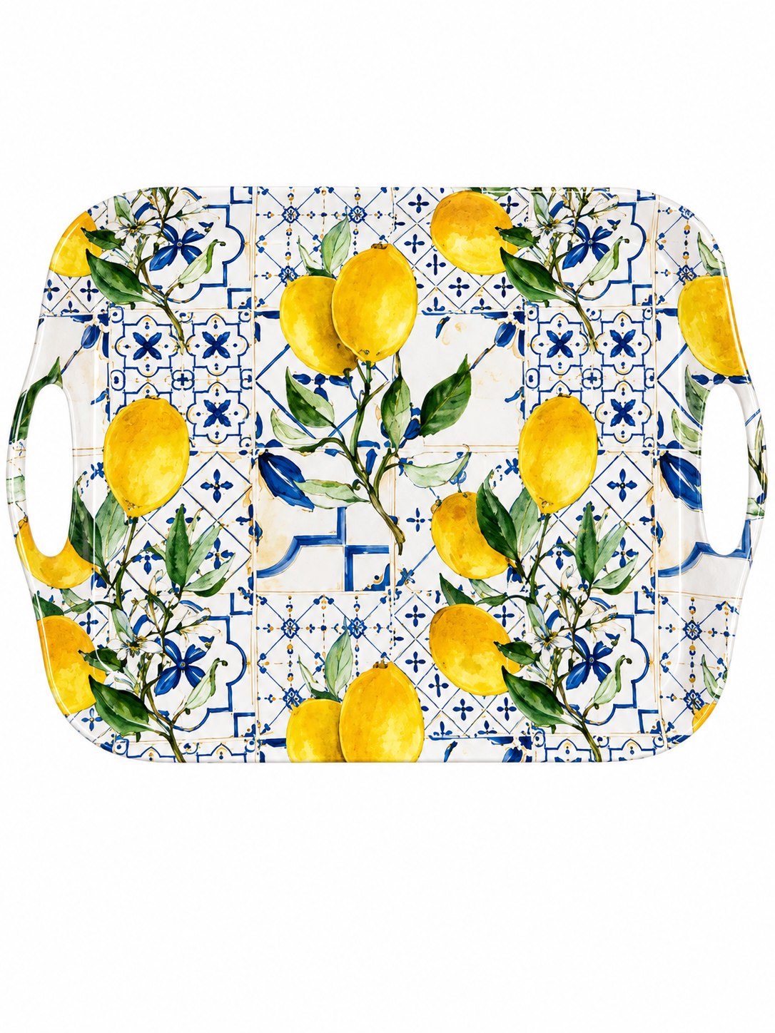 BANDEJA MELAMINA 36X26X2.5 AZULEJOS 2 SURT