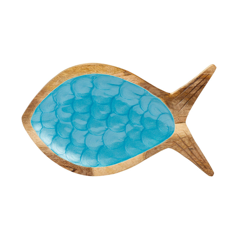 FORMA DE PEZ TIPO BANDEJA AZUL MANGO