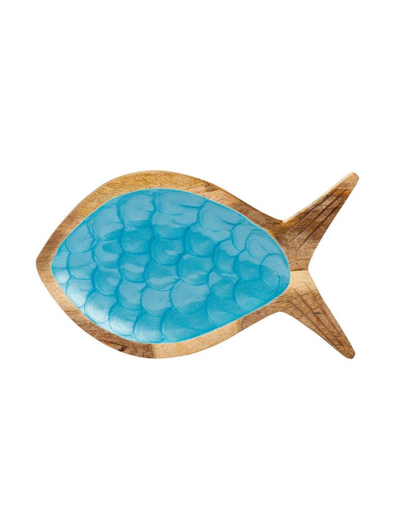 FORMA DE PEZ TIPO BANDEJA AZUL MANGO
