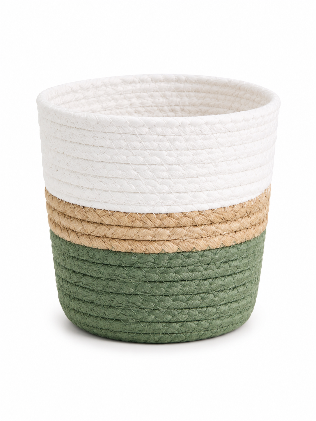 PLANTER PAPERROPE ROUND GREEN 3