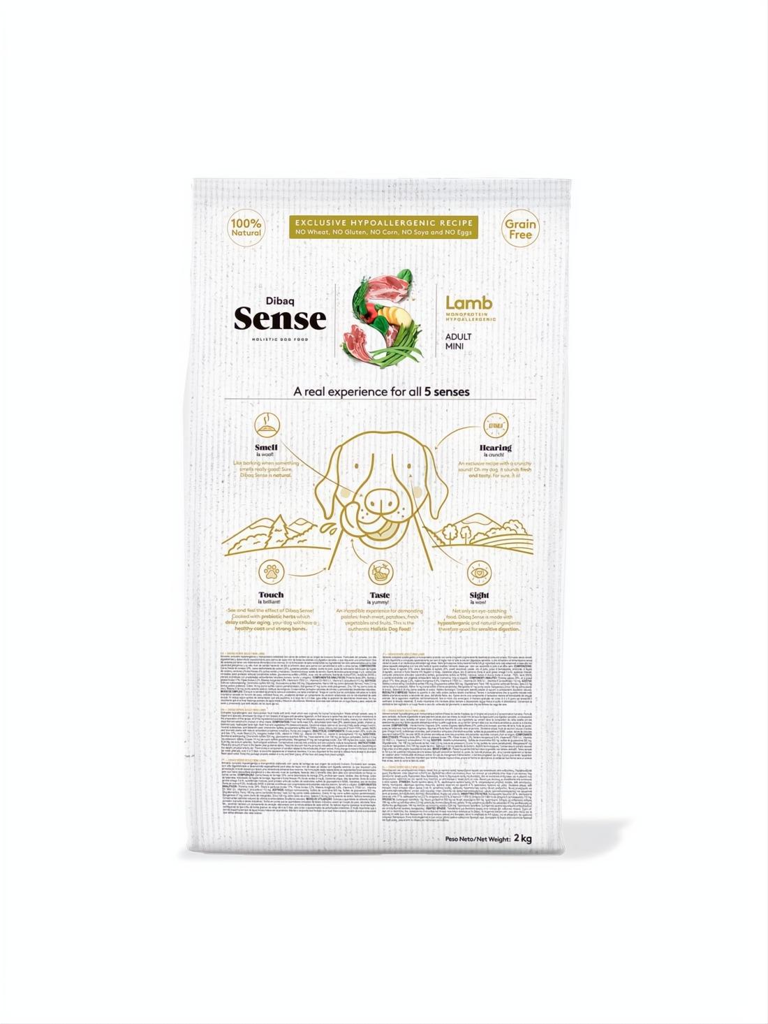 DIBAQ SENSE GRAIN FREE DOG LAMB MINI 2KG