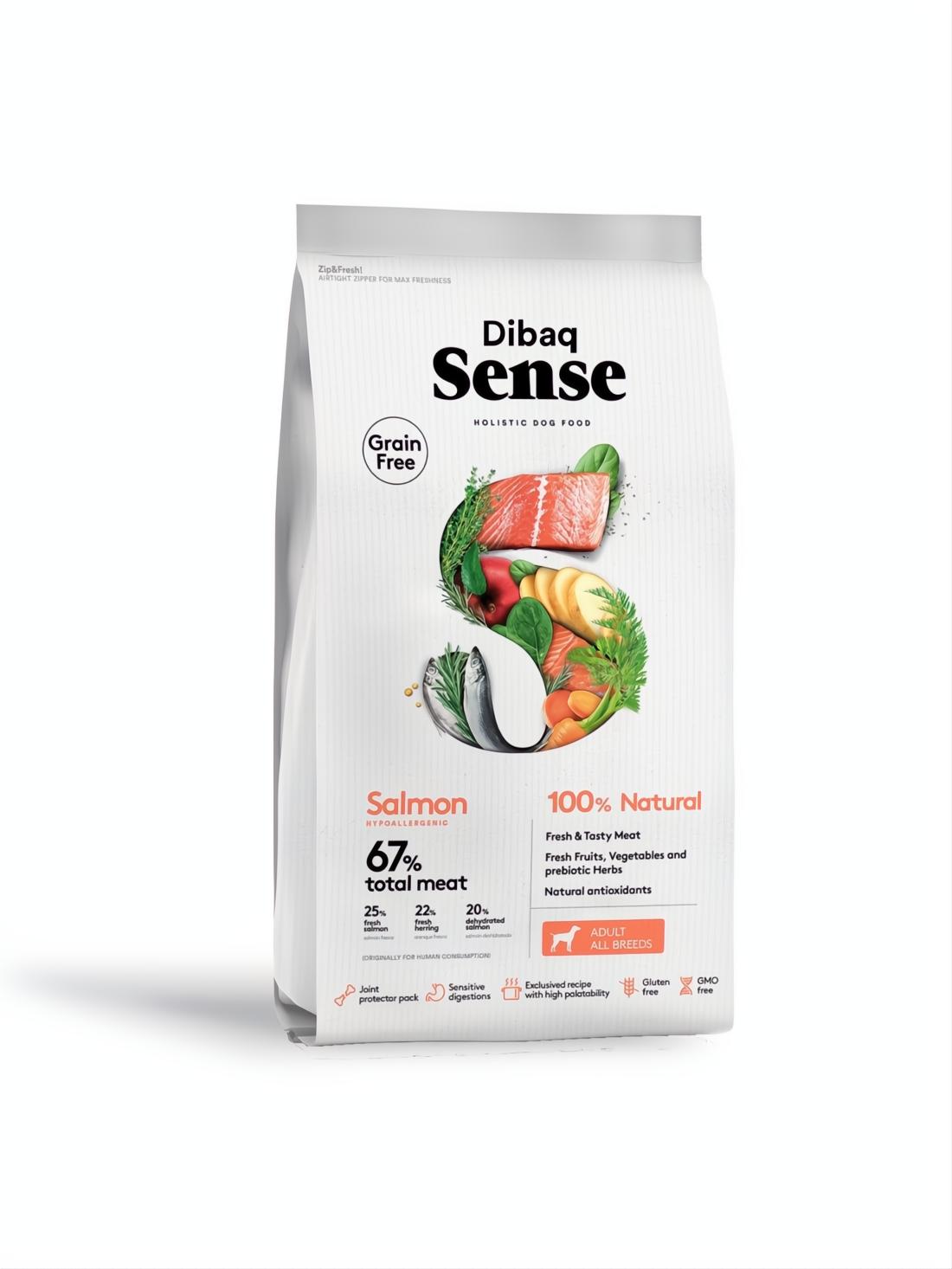 DIBAQ SENSE GRAIN FREE DOG SALMON 12KG