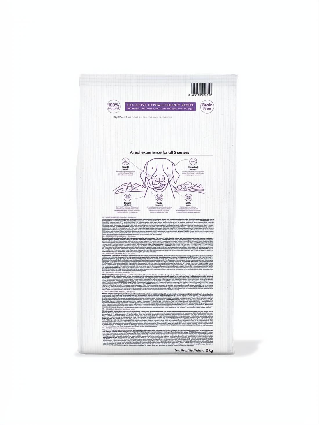 DIBAQ SENSE GRAIN FREE DOG SALMON MINI 2KG