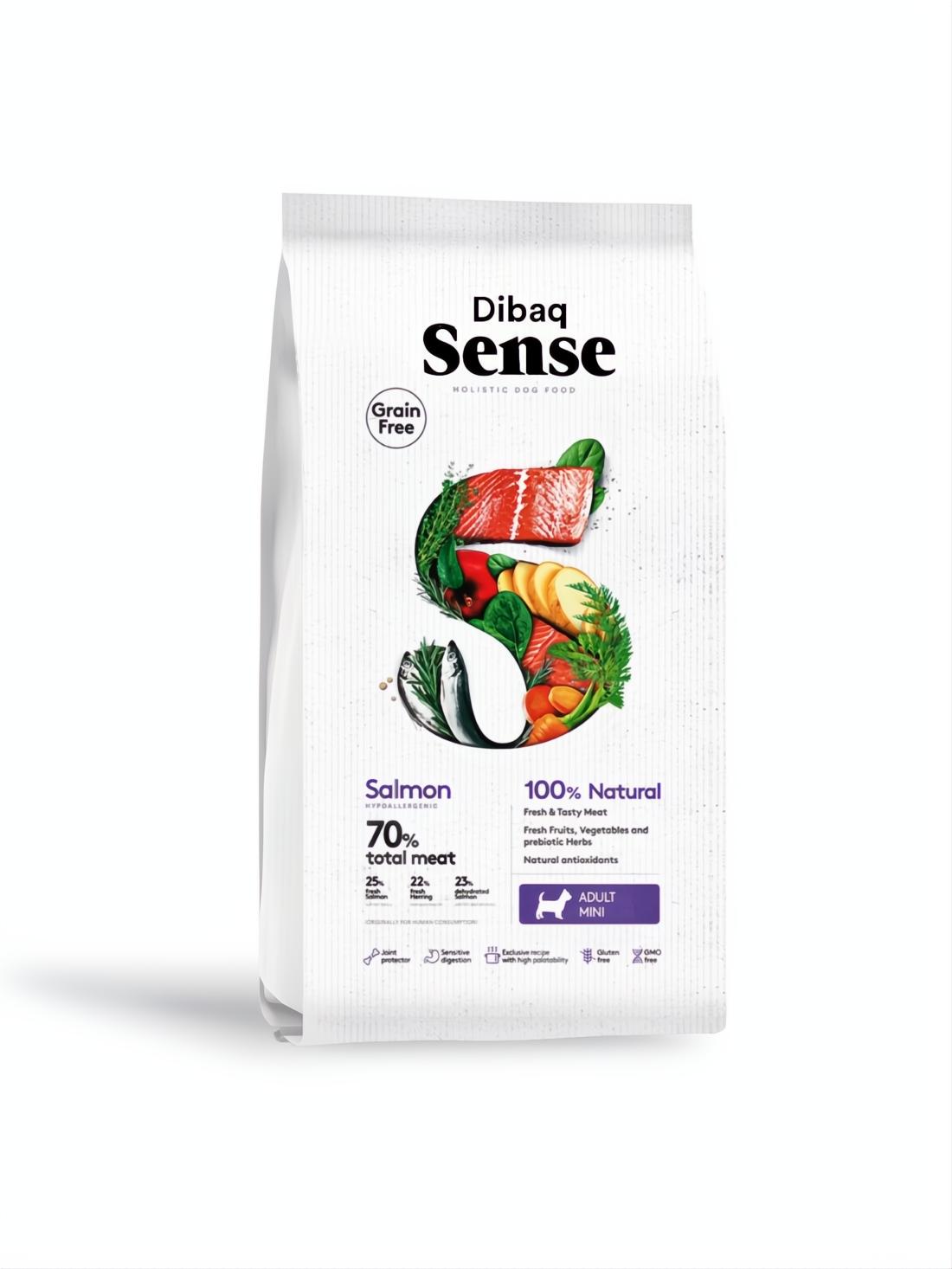 DIBAQ SENSE GRAIN FREE DOG SALMON MINI 2KG