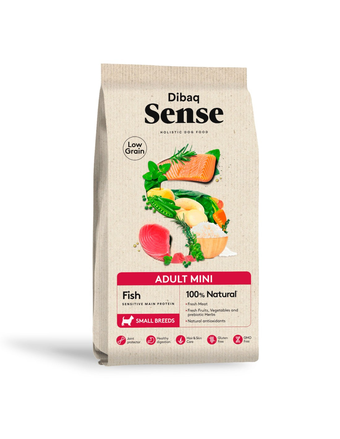 DIBAQ SENSE LOW GRAIN DOG ADULT MINI FISH 2KG