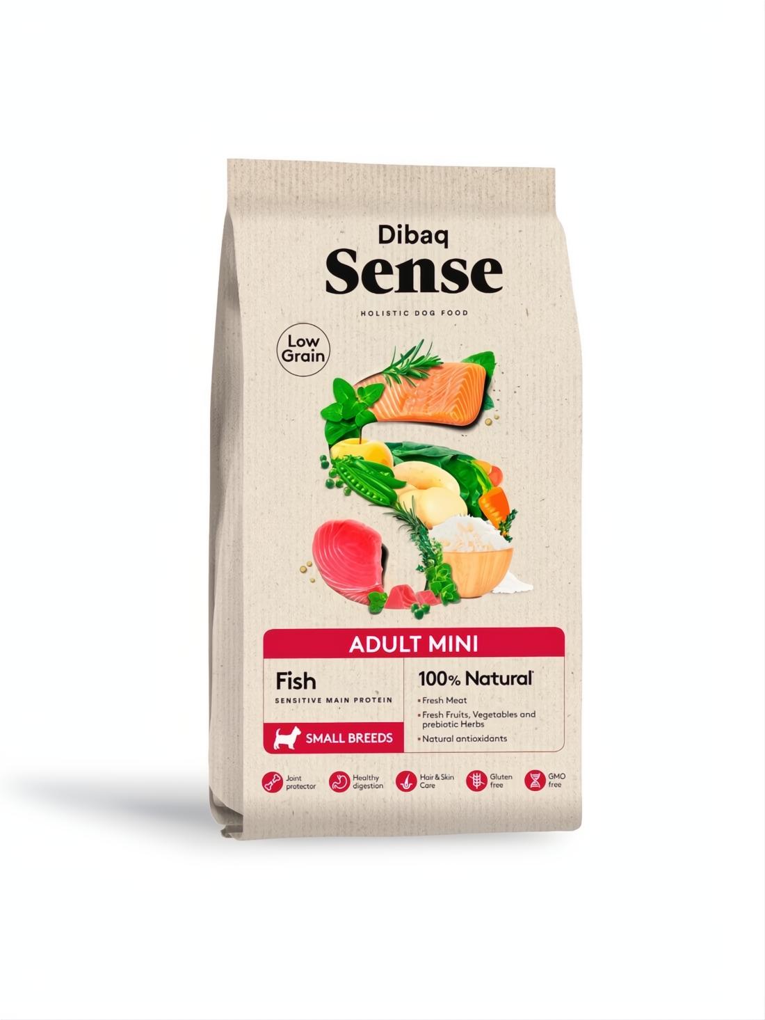 DIBAQ SENSE LOW GRAIN DOG ADULT MINI FISH 2KG