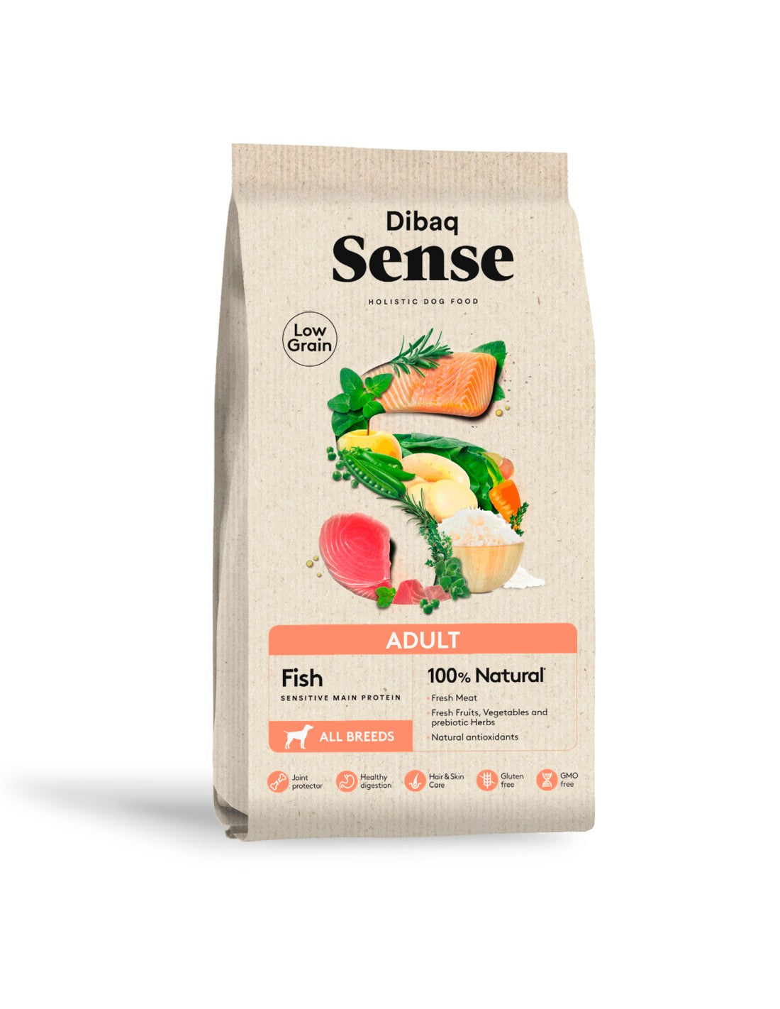 DIBAQ SENSE LOW GRAIN DOG ADULT FISH 12KG