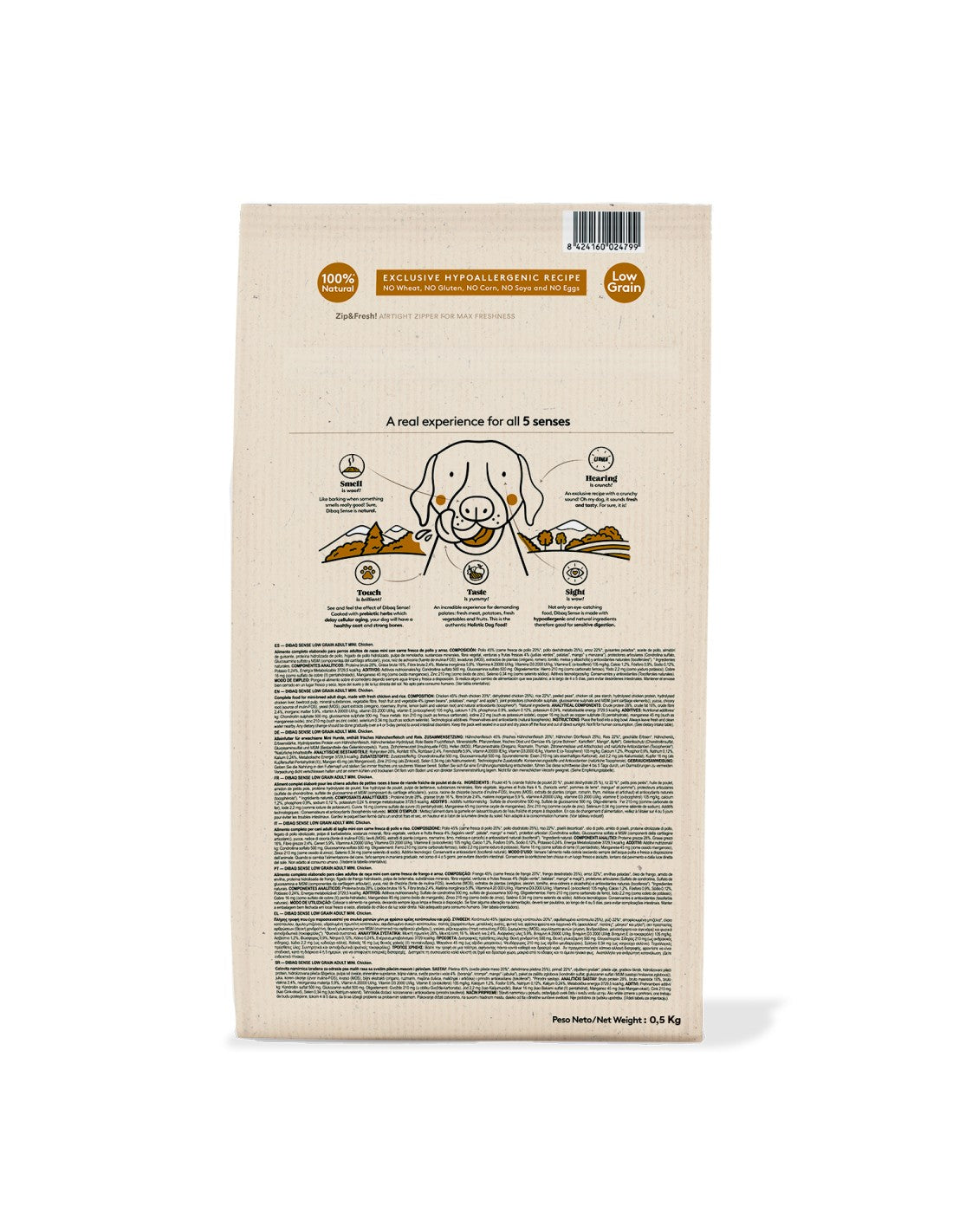 DIBAQ SENSE LOW GRAIN DOG ADULT MINI CHICKEN 2KG