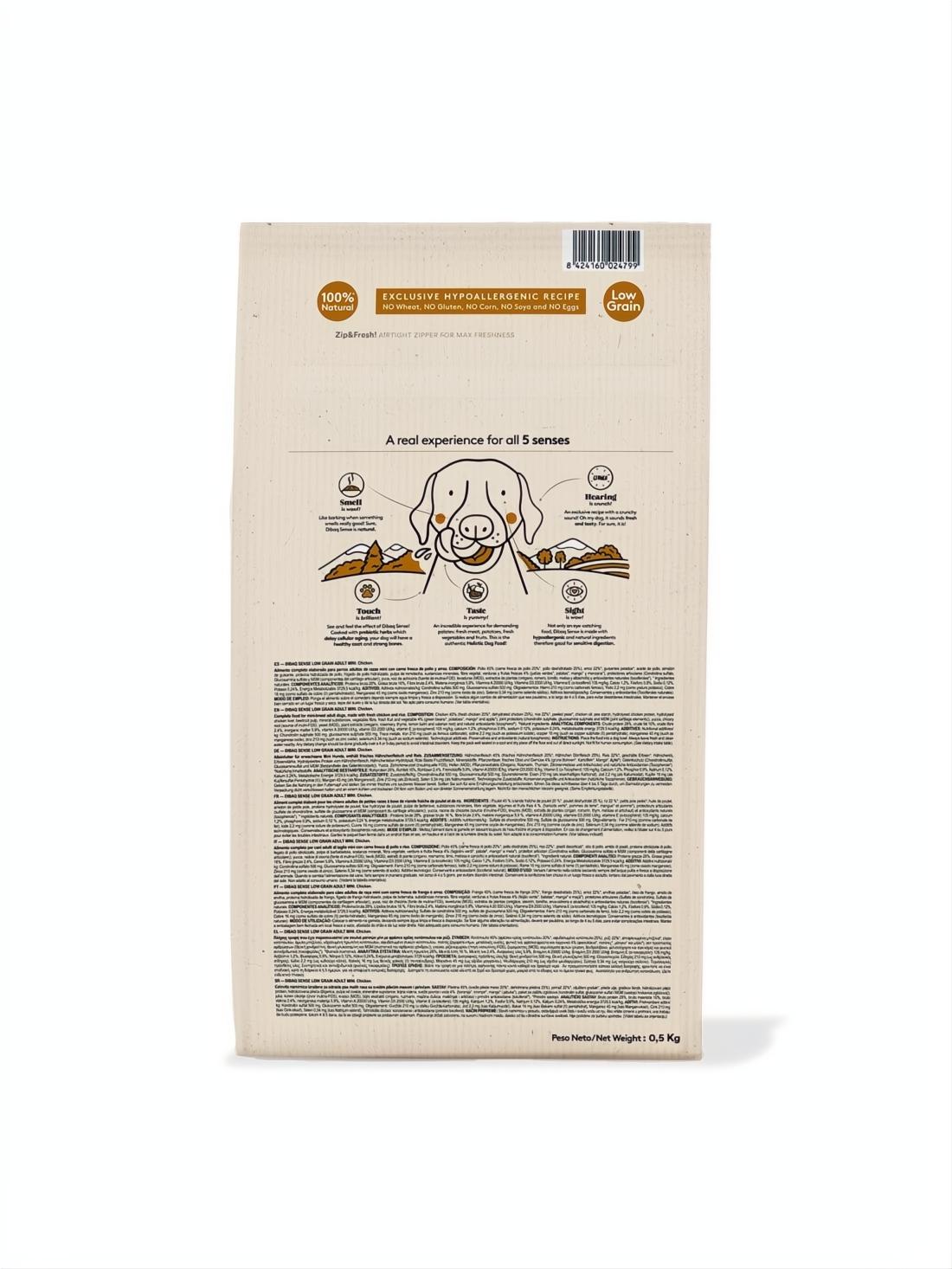DIBAQ SENSE LOW GRAIN DOG ADULT MINI CHICKEN 2KG