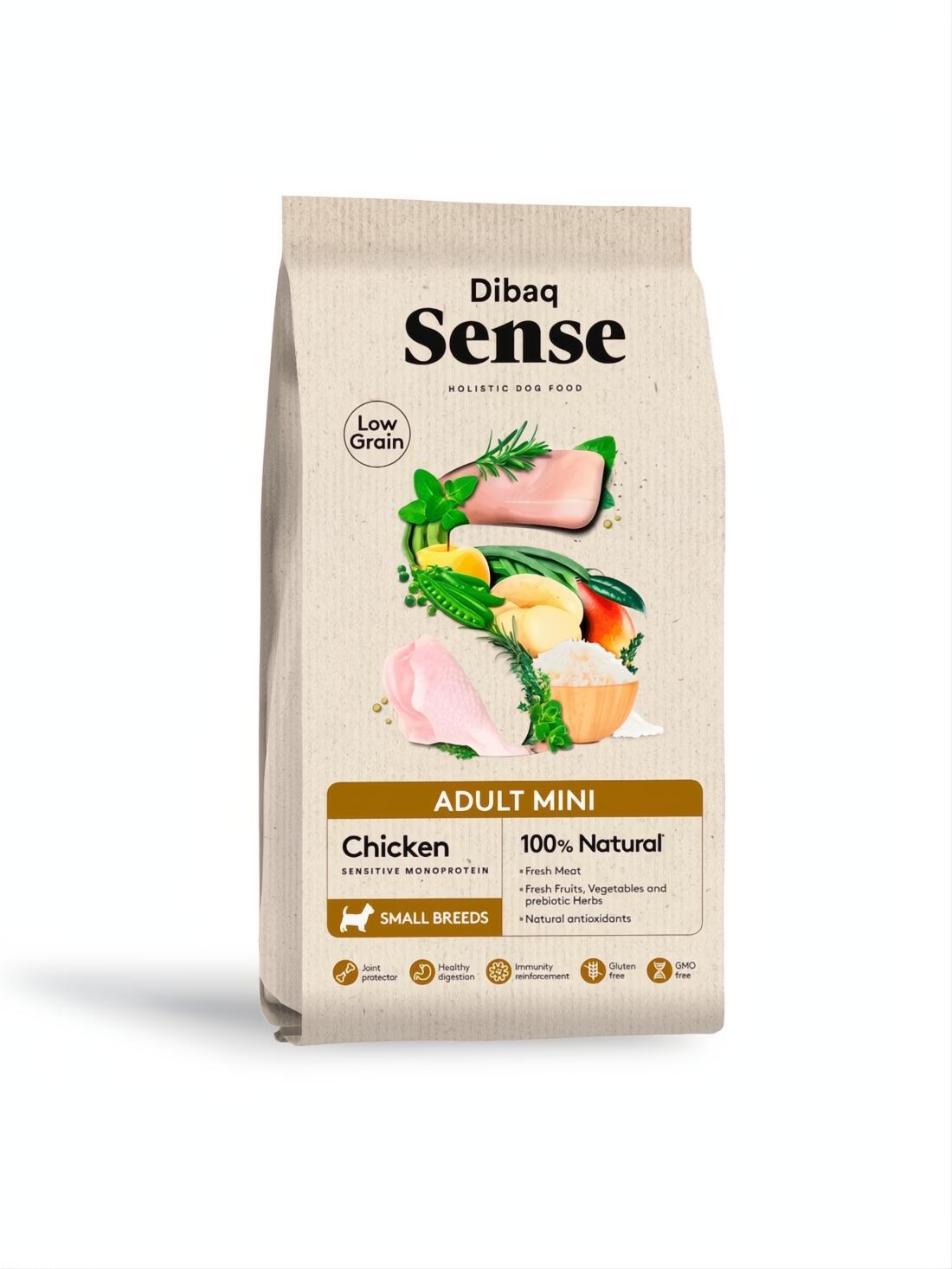 DIBAQ SENSE LOW GRAIN DOG ADULT MINI CHICKEN 2KG