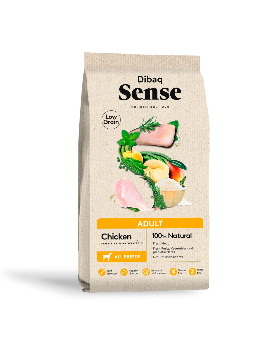 DIBAQ SENSE LOW GRAIN DOG ADULT CHICKEN 2KG