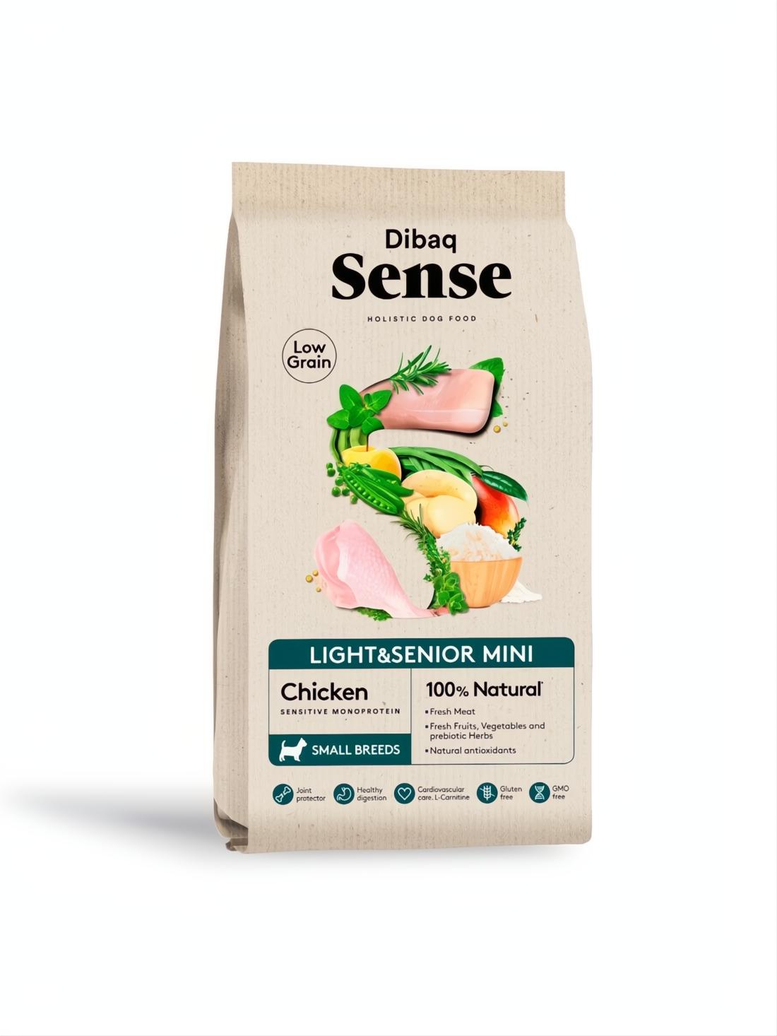 DIBAQ SENSE LOW GRAIN DOG LIGHT & SENIOR 2KG