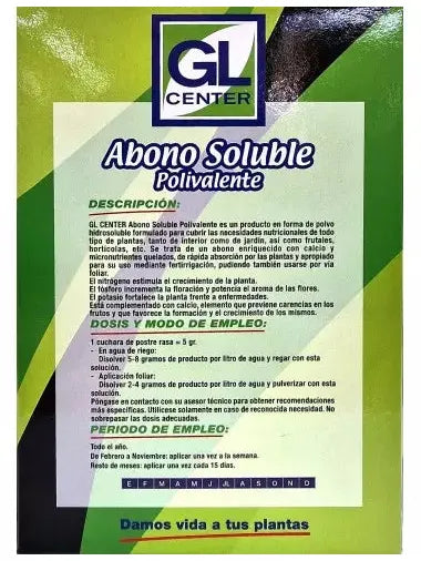ABONO SOLUBLE POLIVALENTE 500GR
