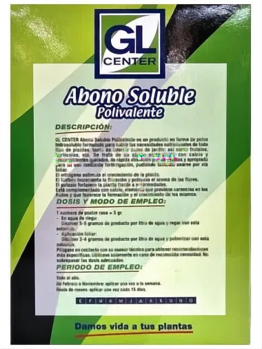 ABONO SOLUBLE POLIVALENTE 500GR